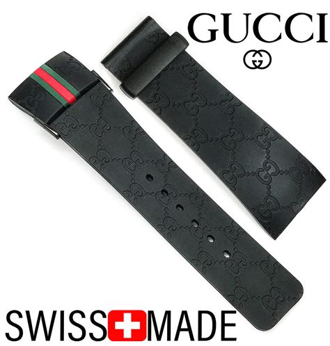 black rubber gucci watch|Gucci rubber watch band replacement.